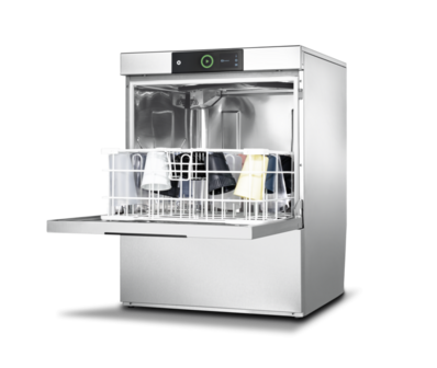 Hobart voorlader vaatwasmachine Premax FP met ingebouwde waterontharder