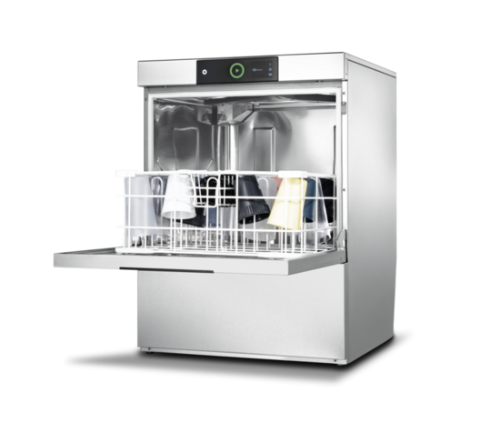 Hobart voorlader vaatwasmachine Premax FP met ingebouwde waterontharder